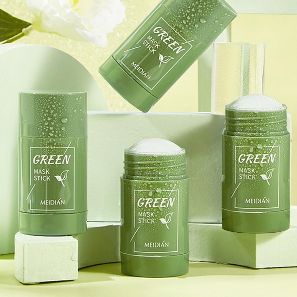 Green Tea Cleansing Clay Mask - Máscara facial de chá verde sólido,