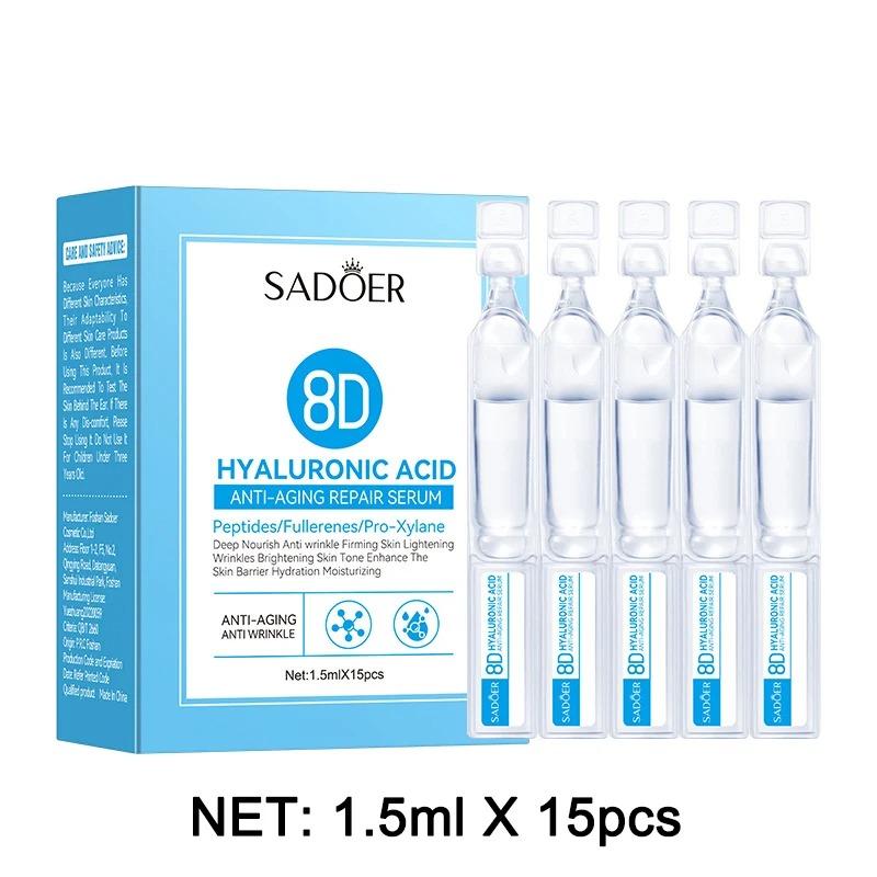 Hyaluronic Acid Facial Serum - 1 Caixa com 15 Unidades de