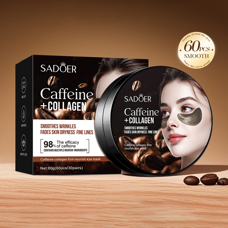 Collagen Under Eye Patches - 60 pçs sadoer cafeína cristal colágeno