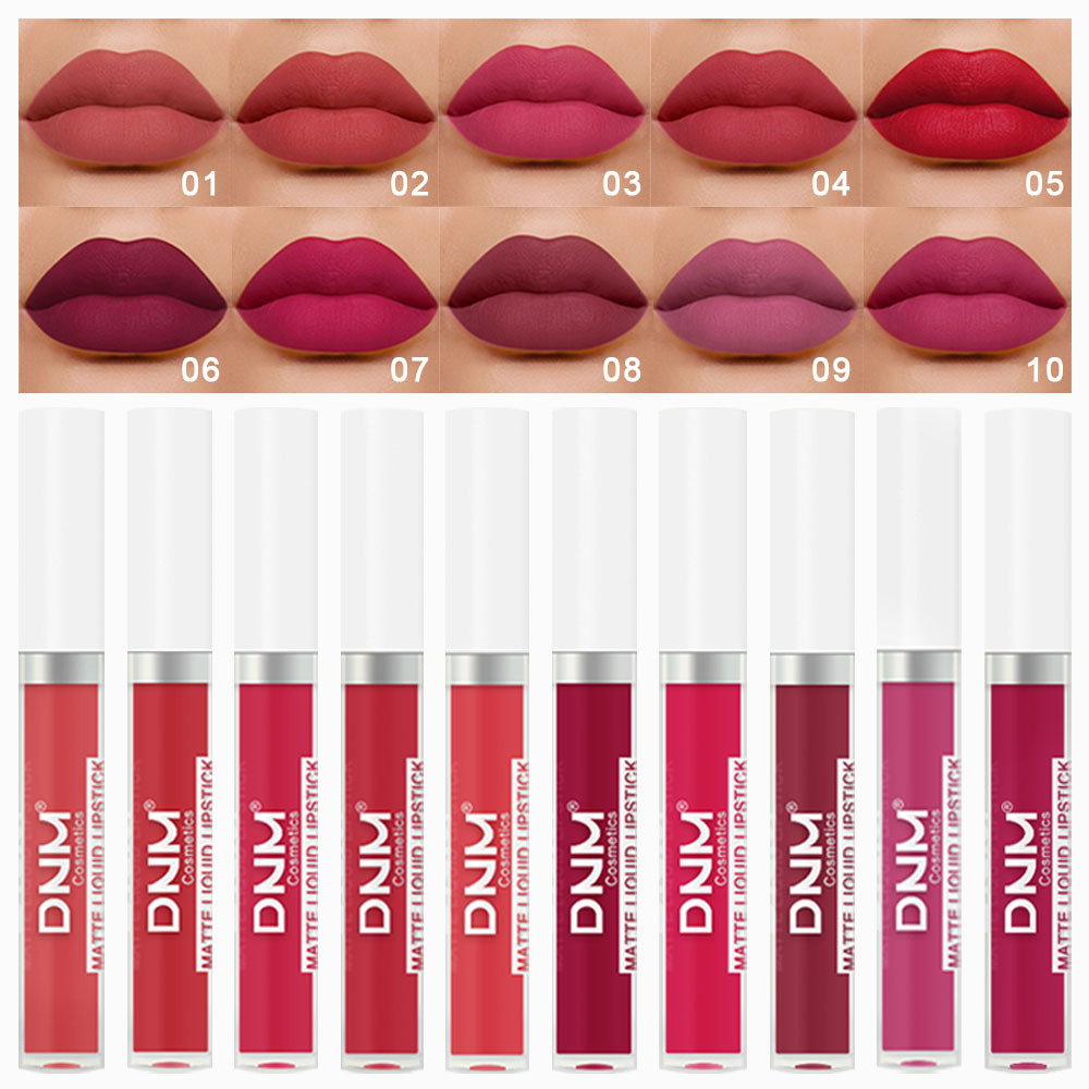Matte Velvet Lip Tint Long Lasting - DNM 18 Cores Batom Líquido Matte
