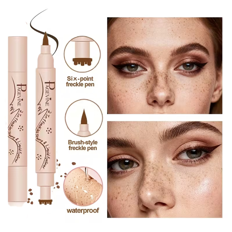 Waterproof Liquid Eyeliner Pen - Caneta delineadora 2 em 1 com