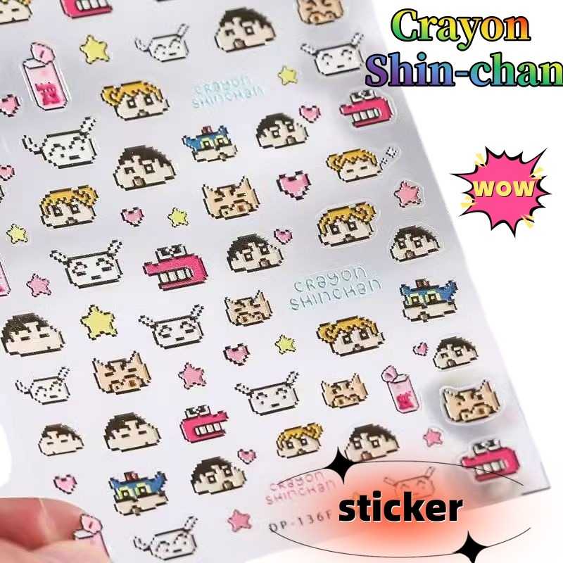 Nail Art - Caderno Criativo Crayon Shin-chan com Adesivos
