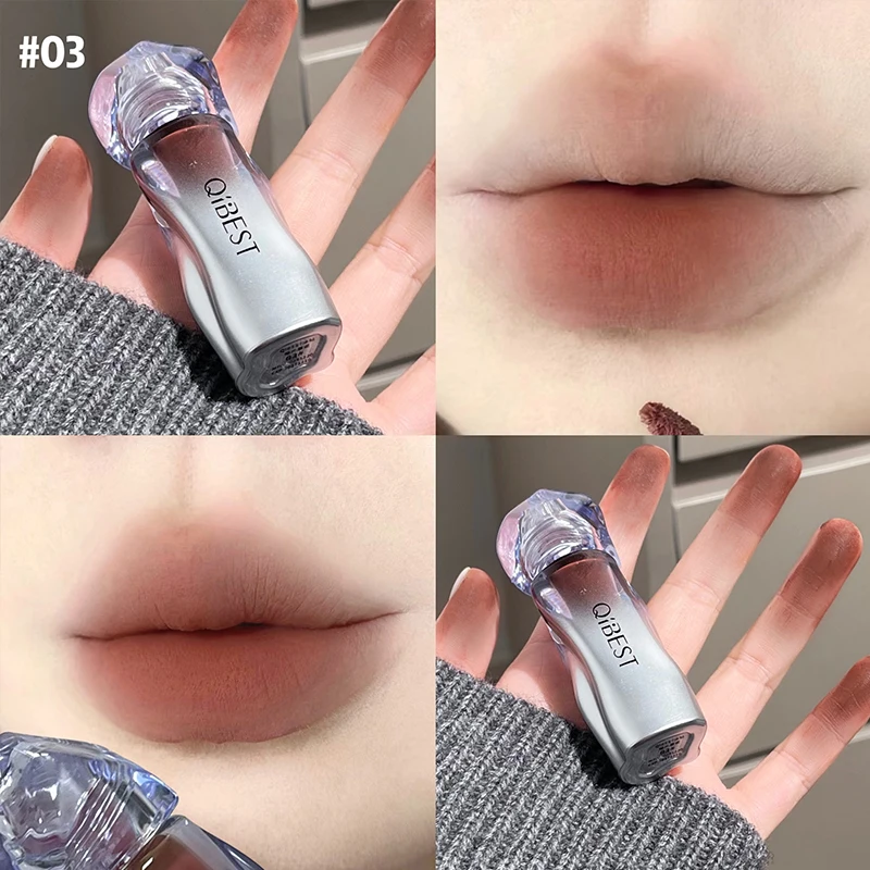 Matte Velvet Lip Tint Long Lasting - Qibest batom líquido de veludo fosco,