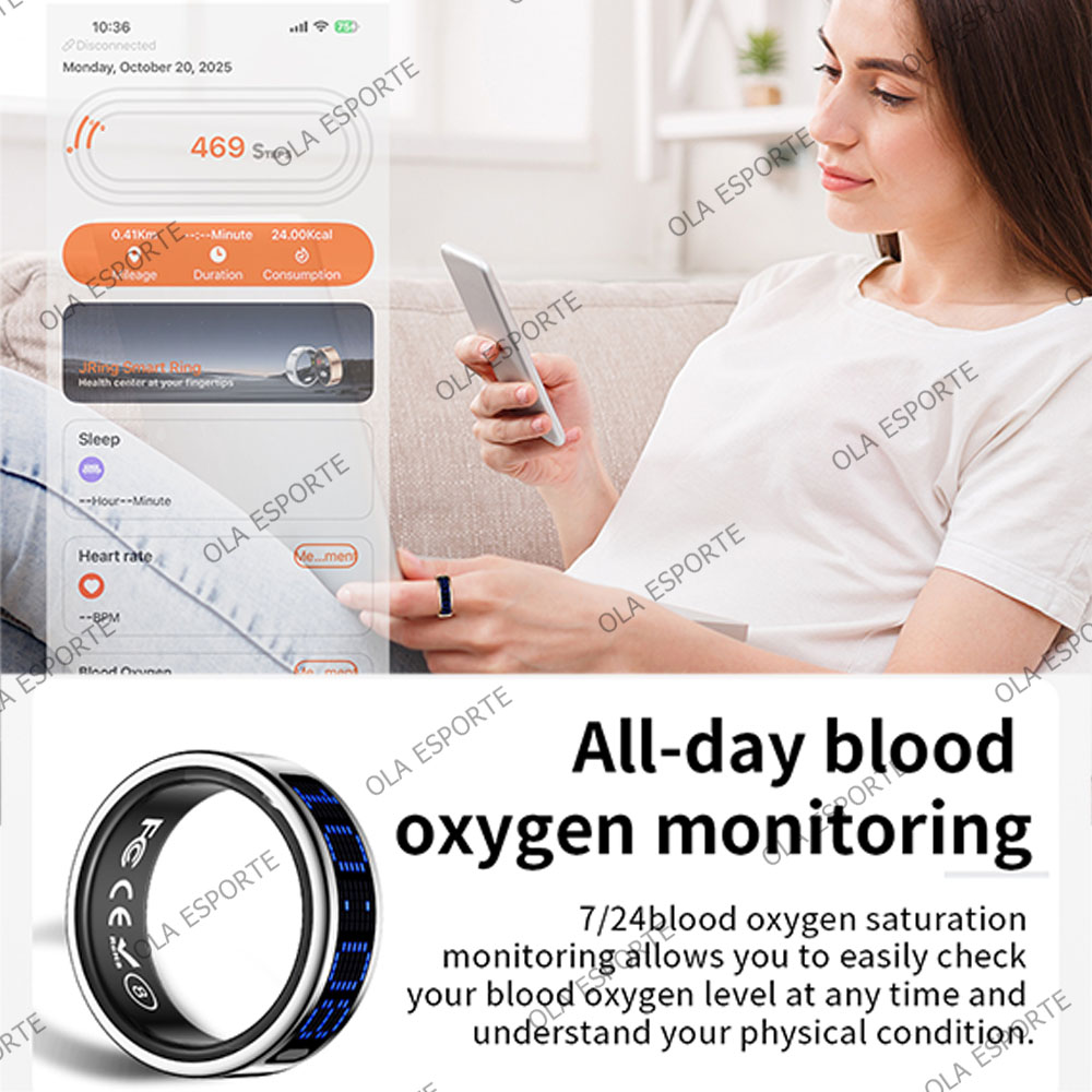 Novo ultra-fino leve anel inte - Health Monitors avaliação e preço