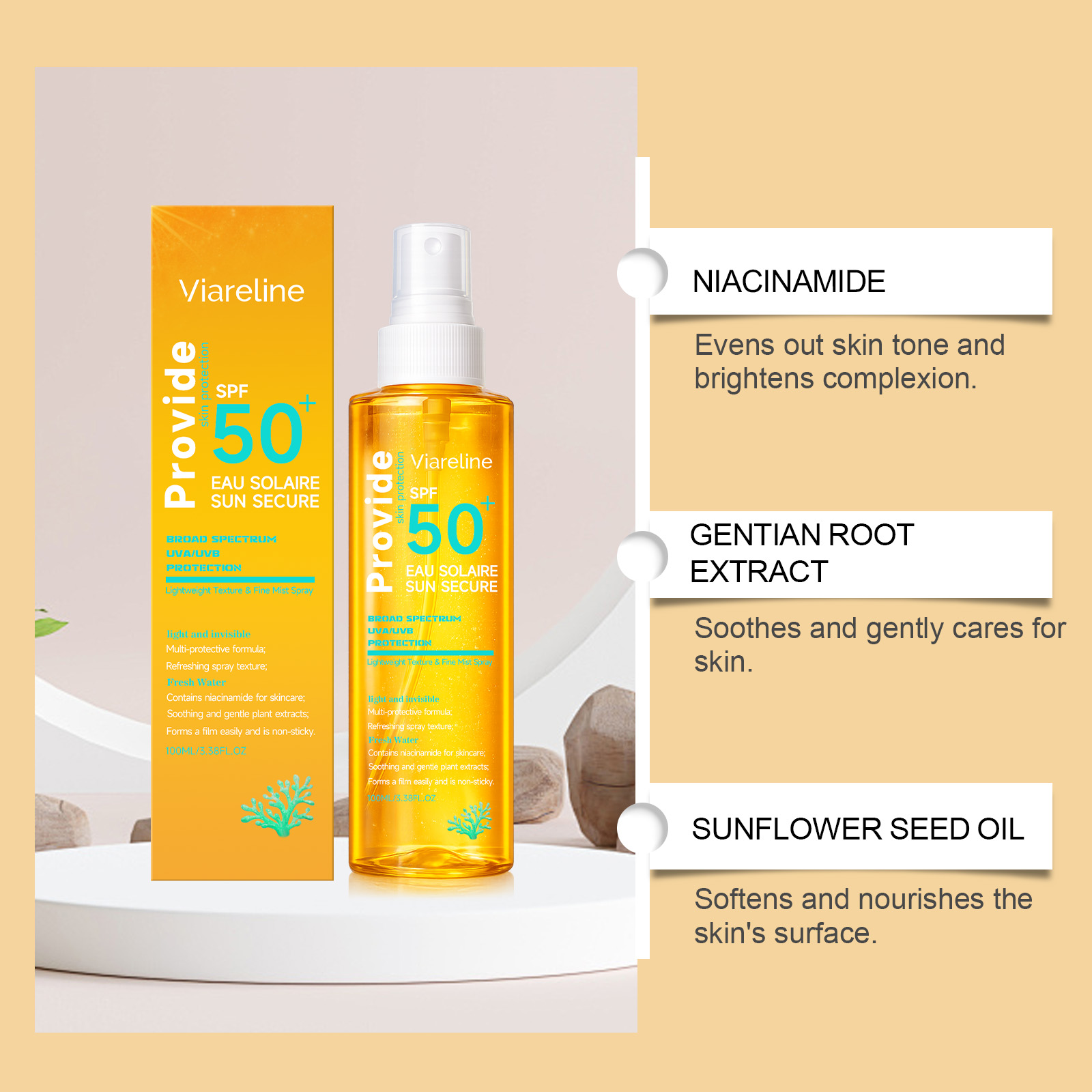 Spray Protetor Solar Hidratant - Spf 50 Waterproof Sunscreen avaliação e preço