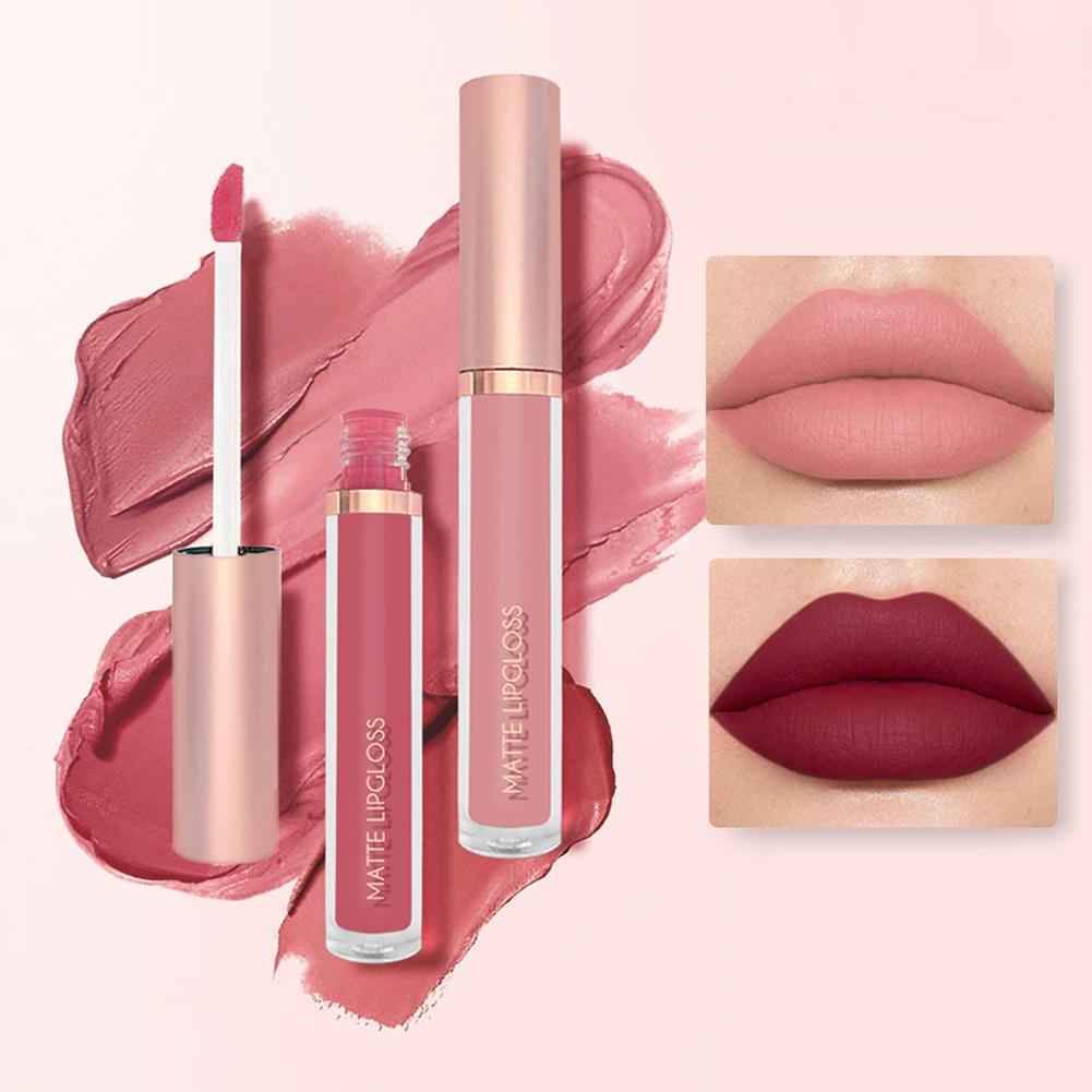 3 pçs/set nude brilho labial f - Matte Velvet Lip Tint Long Lasting avaliação e preço