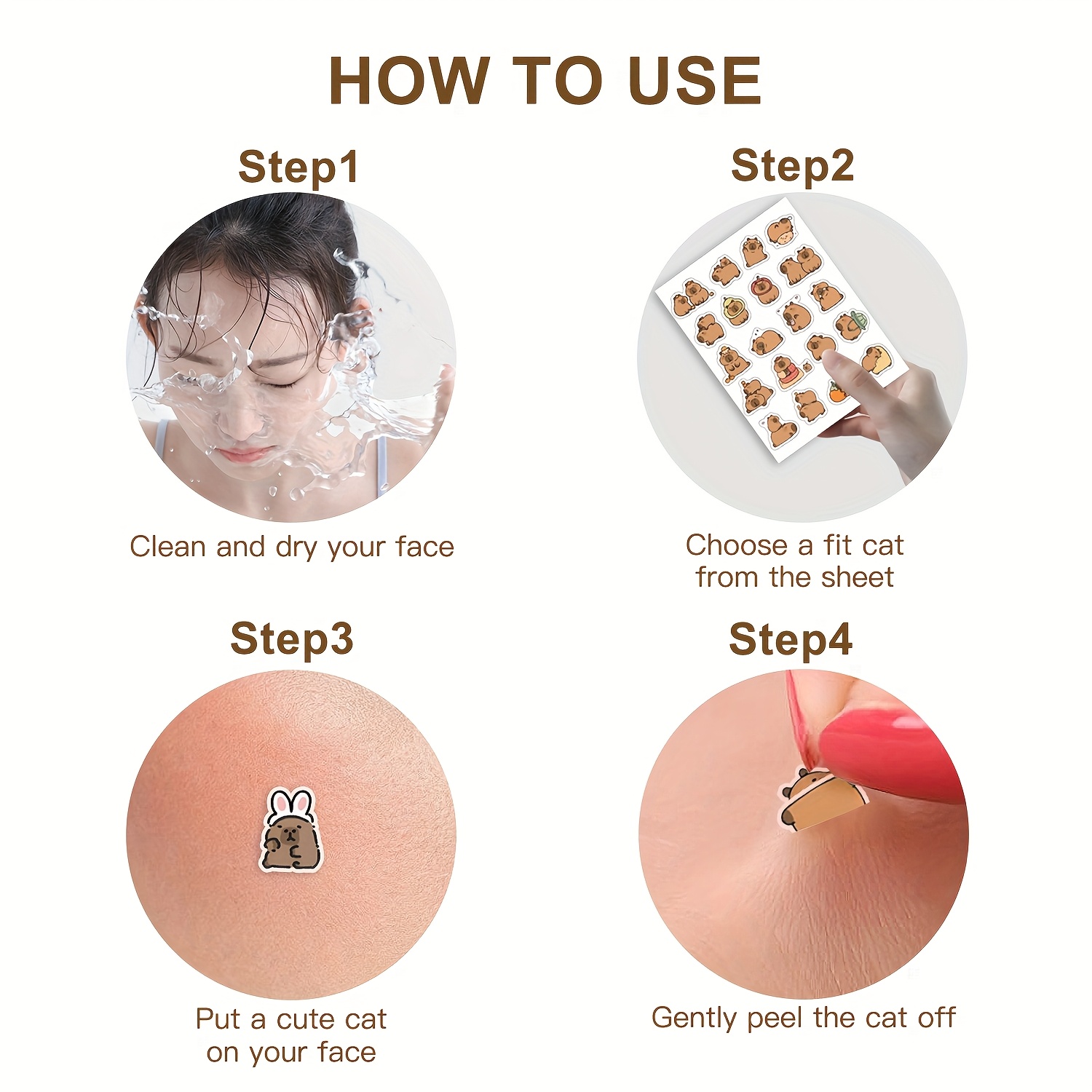 Adesivos faciais em formato de - Skincare avaliação e preço