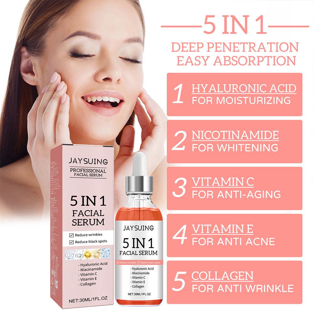 Sérum Facial 5 em 1 com Vitami - Hyaluronic Acid Facial Serum avaliação e preço