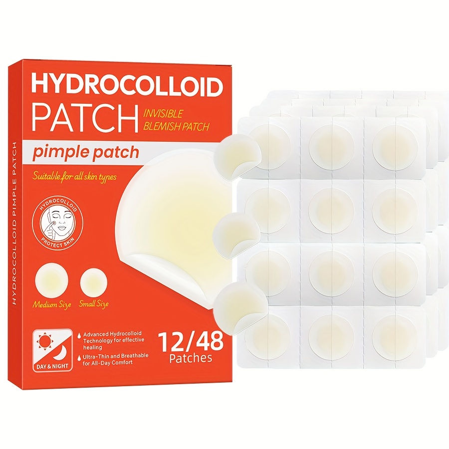 48 PCS Patches hidrocolóides p - Hydrocolloid Pimple Patch avaliação e preço
