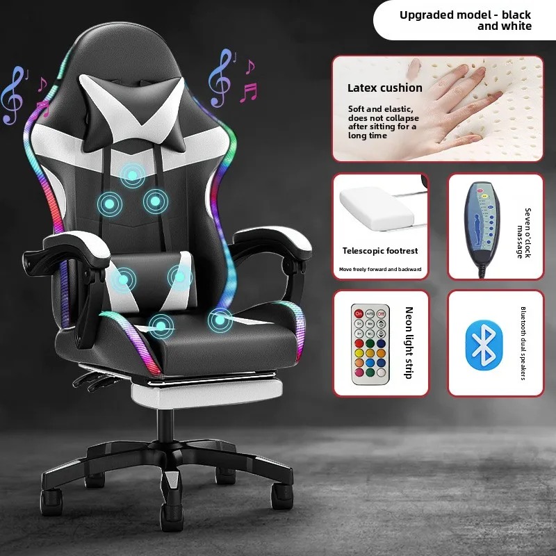Cadeira Gamer com Luzes, Caixa - Massage avaliação e preço