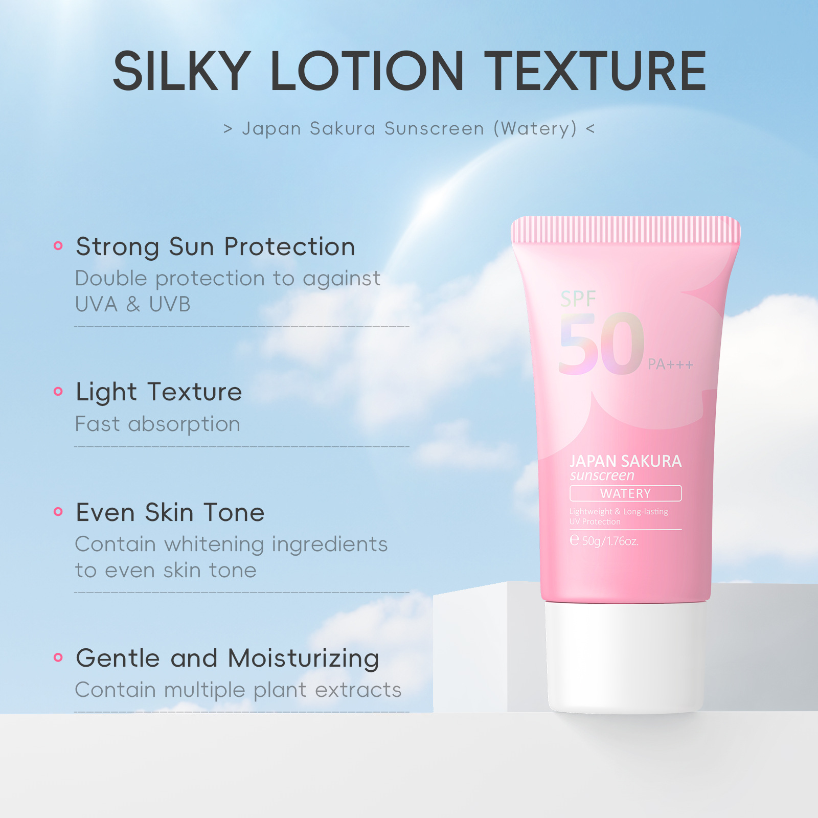 LAIKOU Sakura SPF50 PA+++ Loçã - Spf 50 Waterproof Sunscreen avaliação e preço