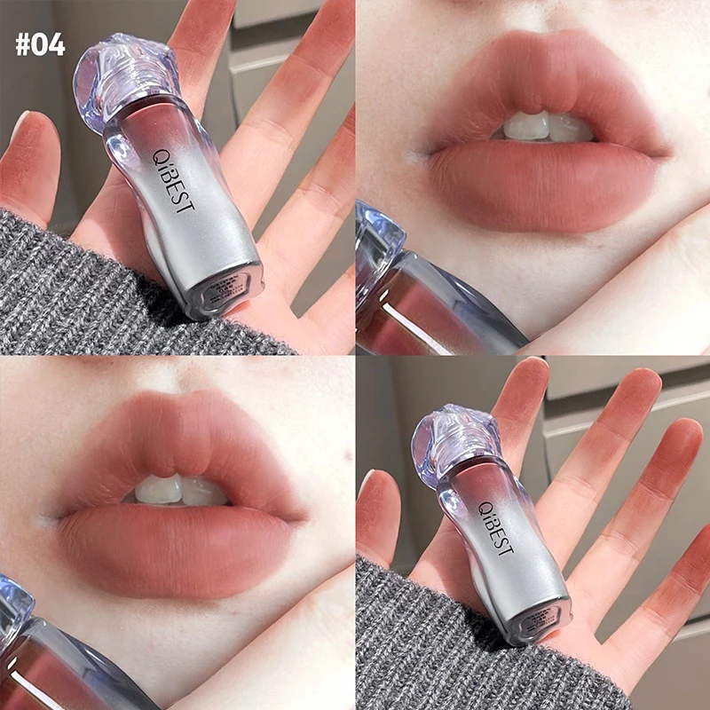 Qibest batom líquido de veludo - Matte Velvet Lip Tint Long Lasting avaliação e preço